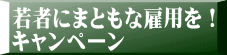 若者にまともな雇用を！ キャンペーン 